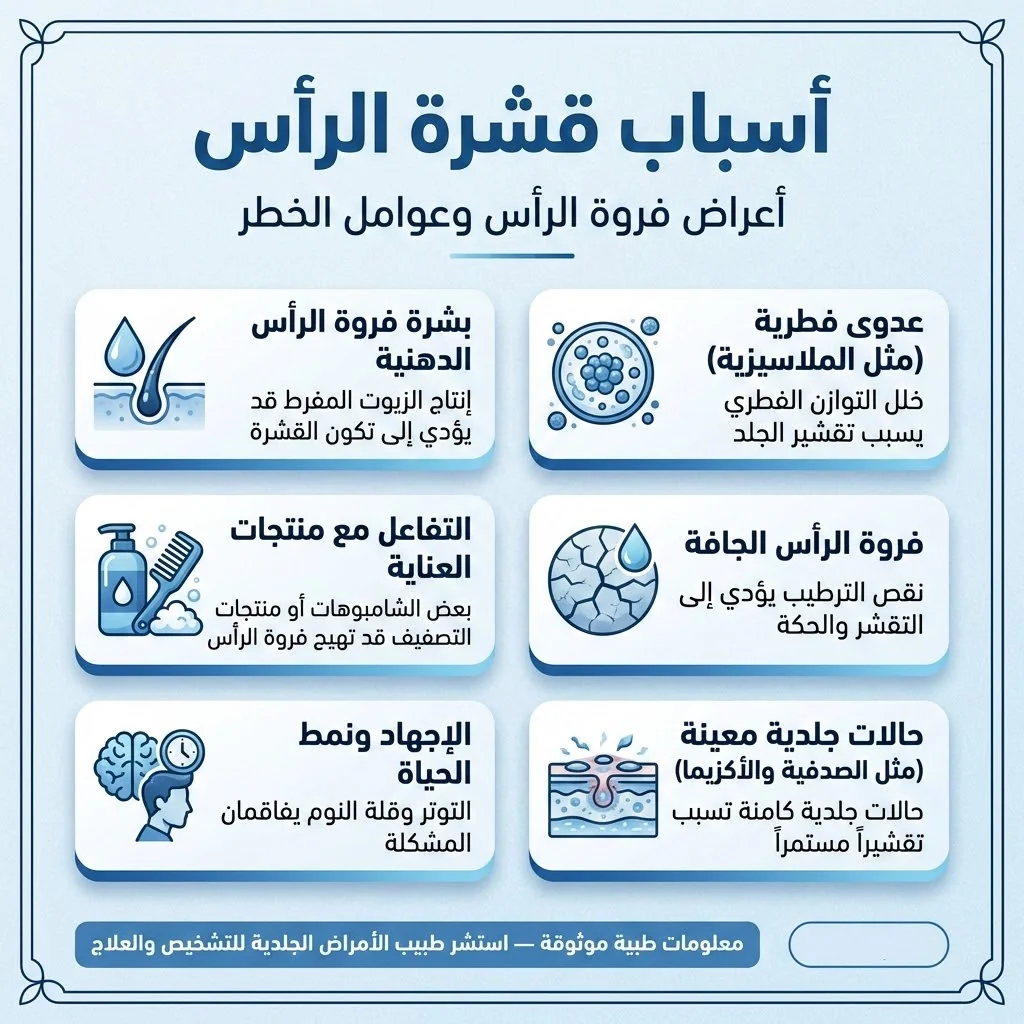 اسباب قشرة الشعر