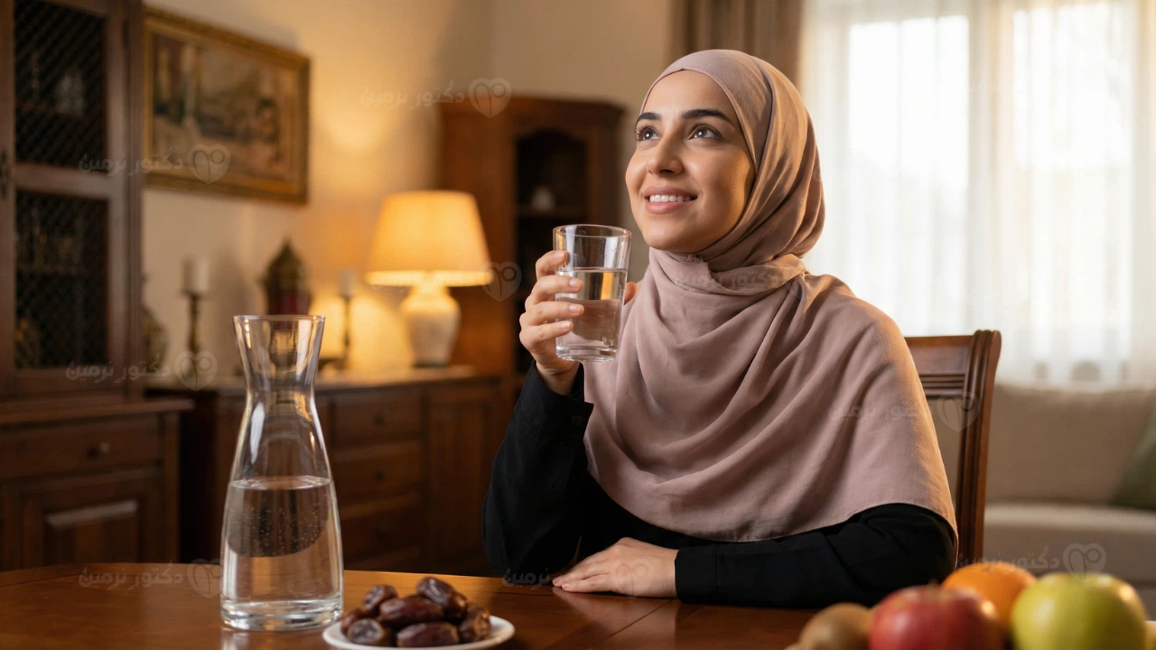 فوائد شرب الماء بين الإفطار والسحور لتعويض السوائل أثناء الصيام