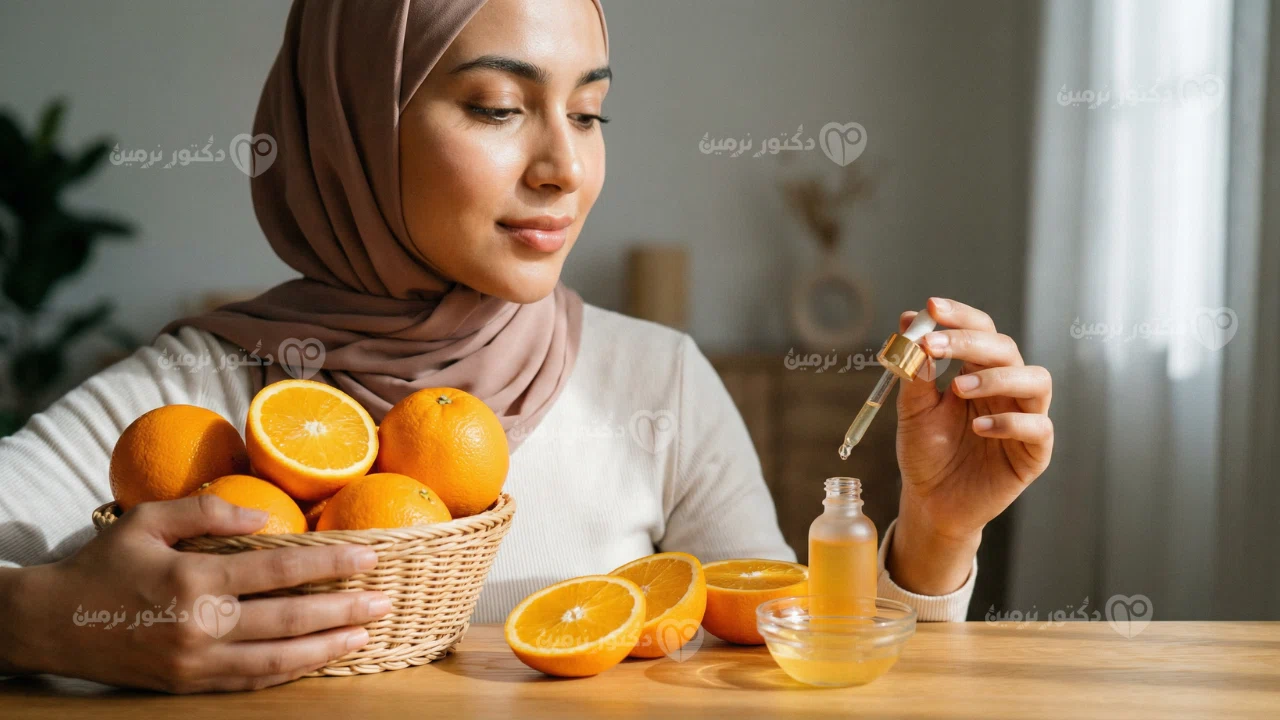 فيتامين C للبشرة وفوائده في تفتيح ونضارة الجلد